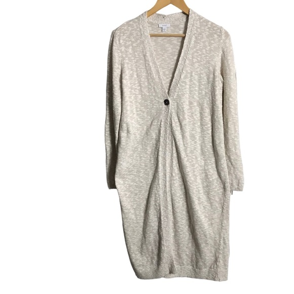 J. Jill Sweaters - J Jill Pure Jill XS Lightweight One Button Closure Long Line Cardigan Oatmeal